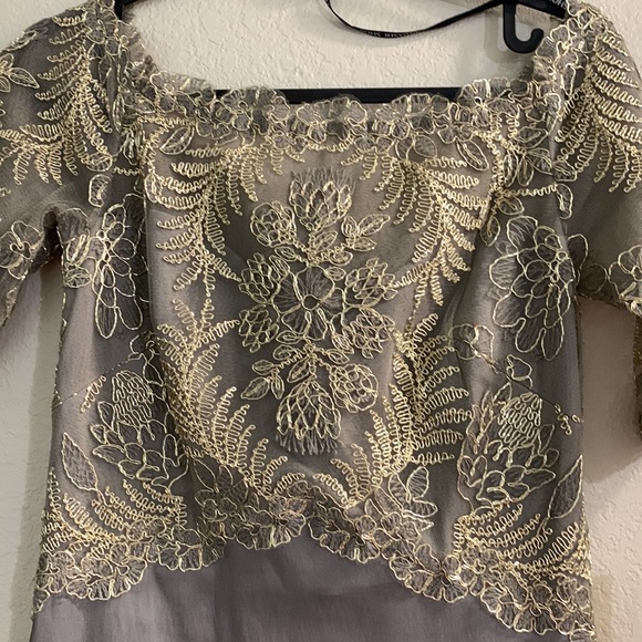 NWT TADASHI SHOJ WINSTON OFF-THE.
SHOULDER TAFFETA GOWN - Picture 10 of 16